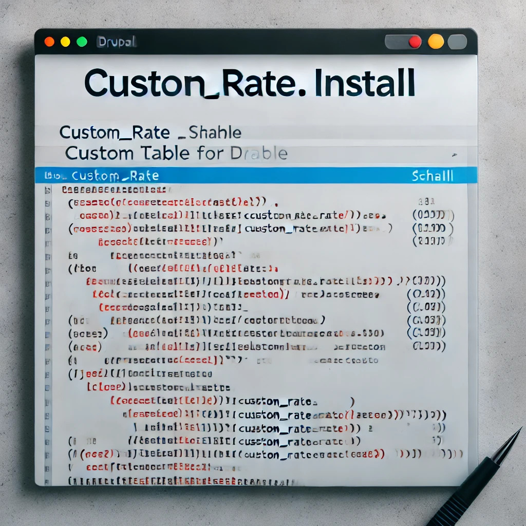 Creating a Custom Table within the Module